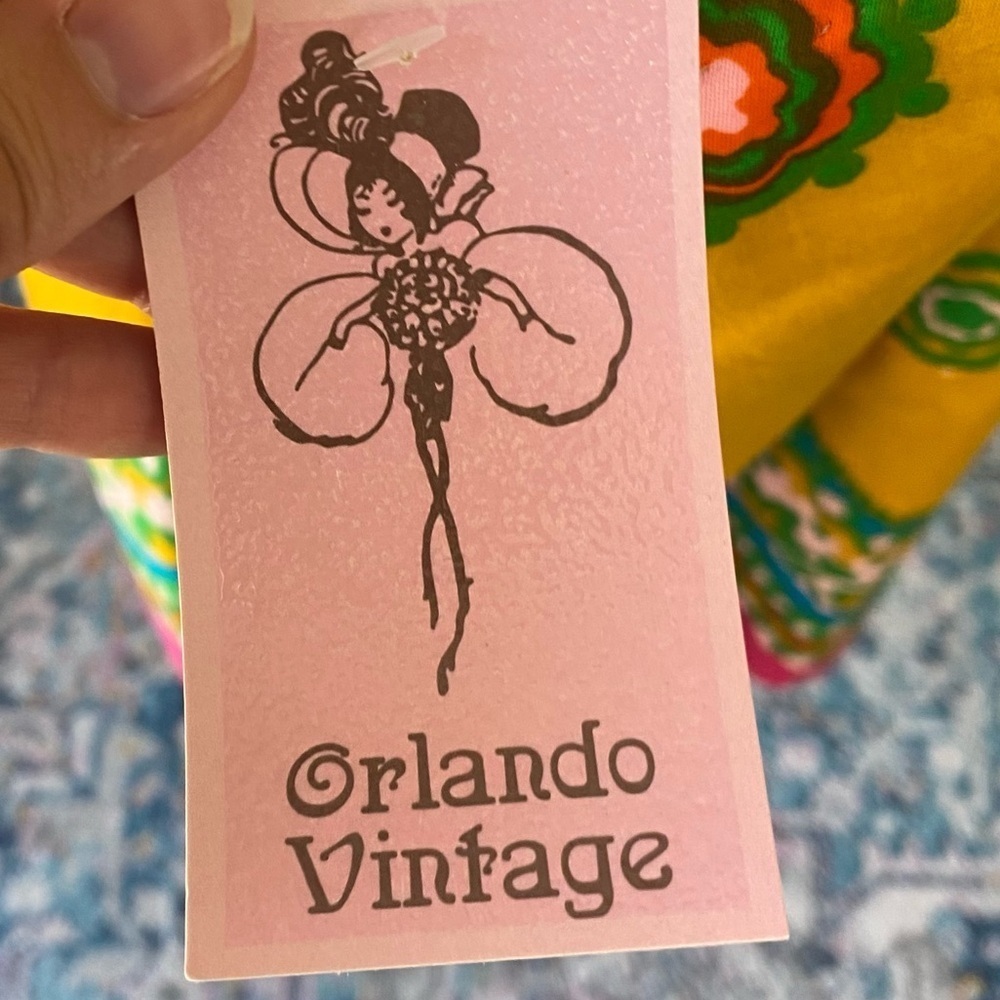 VTG 60s Top Cape Hippie Yellow Hawaiian Cotton Tunic Boho One Size Handmade - Picture 10 of 16